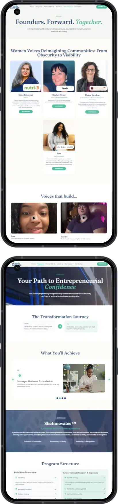 Case study highlights for Elevate Beyond Barriers web design
